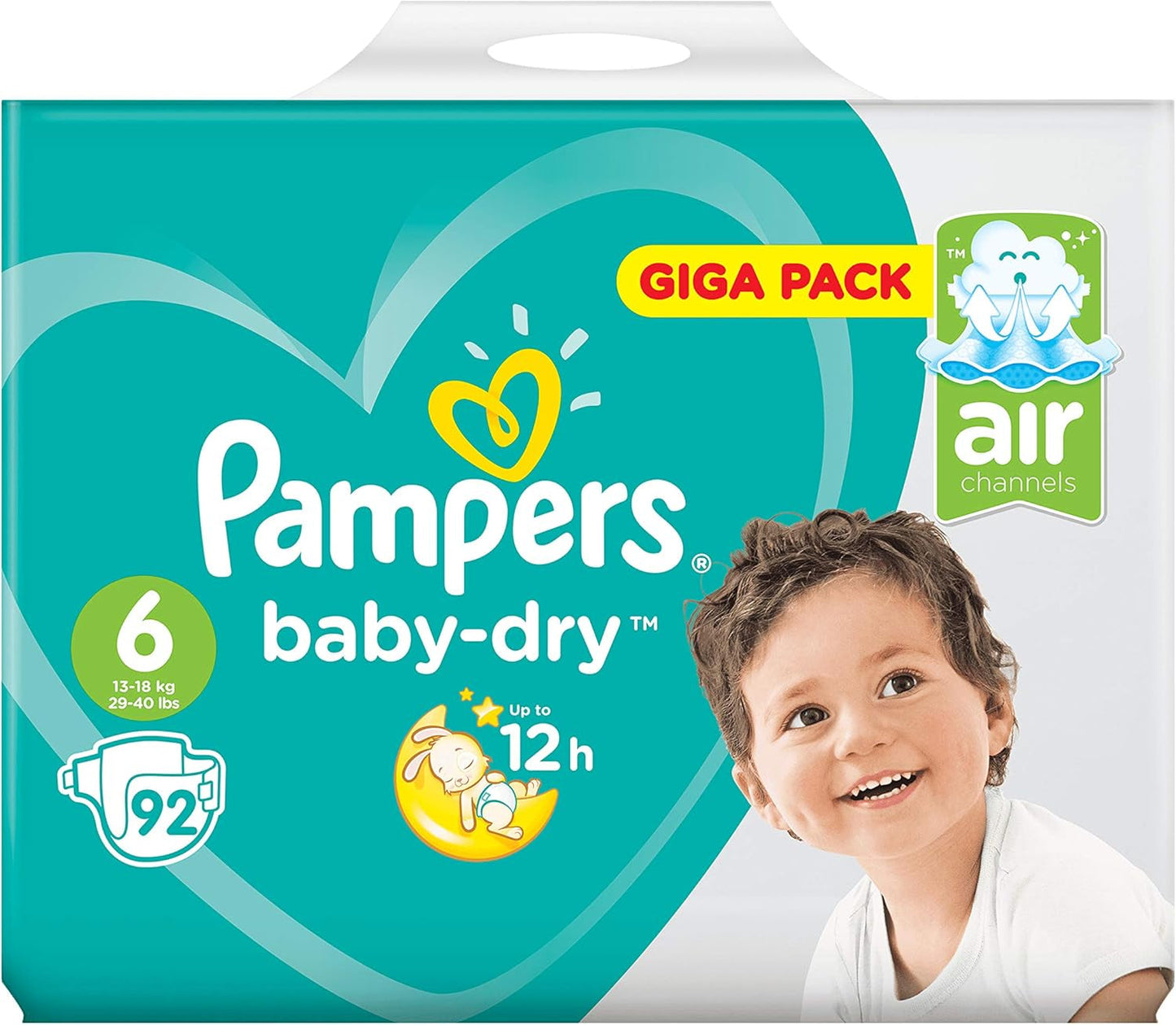Luiers Pampers 81657566 Baby-Dry broek, wit