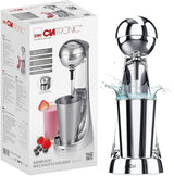 Clatronic® Barmixer U. Milchaufschäumer | Smoothiemaker | 650 ml Edelstahlbehälter | Praktischer Becherhalter | Menger | 2 Geschwindigkeitsstufen | Kraftvoller 65 Watt Motor | Chroomdesgin | BM 3472 Keuken Naty Shop