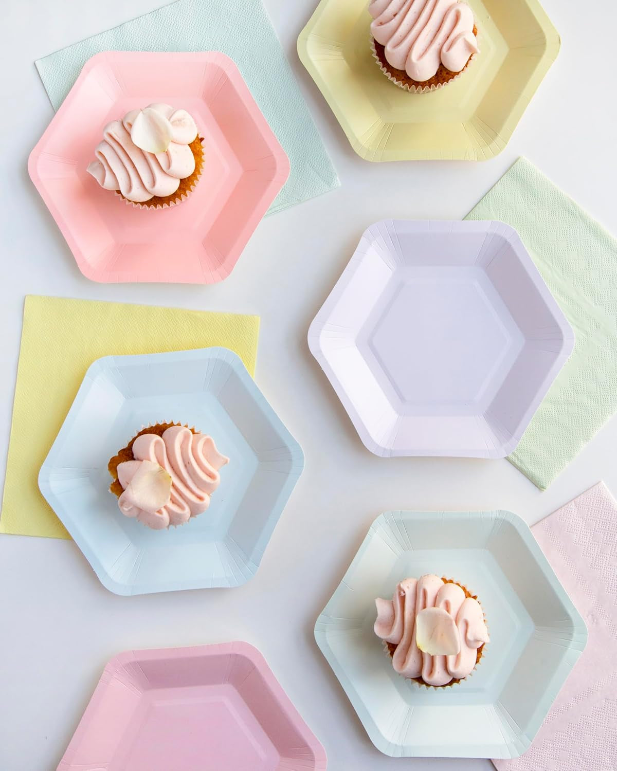 Pratende tafels Leuke pastelservetten | Hoge kwaliteit recyclebare wegwerp zachte servetten voor kinderen verjaardagsfeestje baby shower vrijgezellenfeest picknick decoupage servies