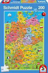 Kaart van Duitsland met afbeeldingen (kinderpuzzel) Puzzel Naty Shop Standaard titel