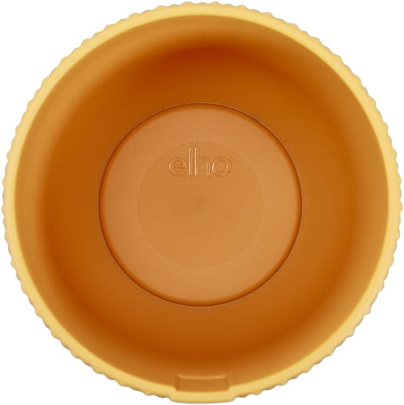 elho Jazz Round Mini 7cm - Bloempotten voor Binnen - 100% gerecycled plastic - Ø 7 x H 6,5 cm - Geel/Amber