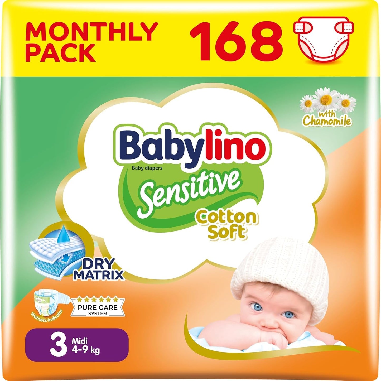 Babyluiers Sensitive maat 4, Maxi (8-13 kg), 20 stuks