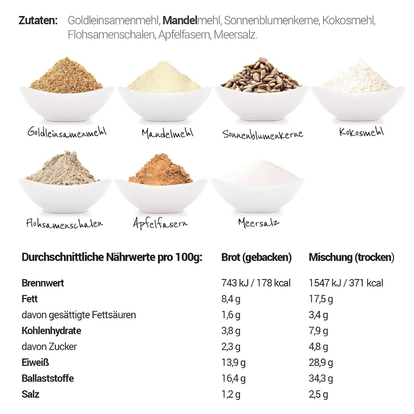 LOWER CARB BREAD BLEND, keto, vegan en glutenvrij eiwitbroodalternatief zonder soja en granen Naty Shop Kitchen