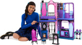 Monster High Buh-tique Hotel Poppenhuis, opvouwbare speelset met enge verrassingen in elke kamer en 13+ speelsets, inclusief meubels en accessoires, JBF16