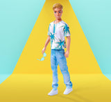 Simba Steffi Love Kevin-pop met palmprinttopje en coole jeans, inclusief zonnebril, 30 cm, vanaf 3 jaar