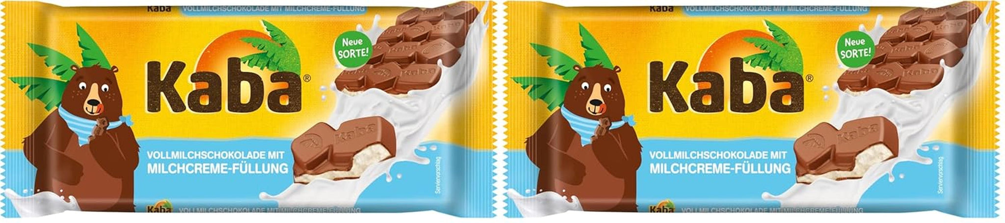 Kaba Volle Melk en Melkroom Met Chocolade Gevulde Chocoladereep 90g Reep Smeltende Chocolade Met Lichte Melkroom En Kaba Originele Smaak (Pak van 2)