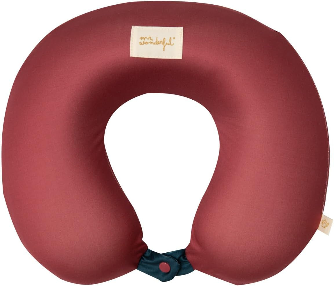 Mr. Wonderful - Reiskussen - Granaat - Reisnekkussen - Gemaakt van polyester Reiskussens Naty Shop