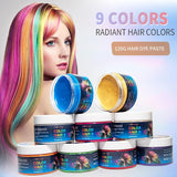 Tijdelijke groene haarverf - haarkleurwas, haarkleur voor mannen en vrouwen, natuurlijke haarpommade, kleurclip haarverfwas voor gekke feesthaarkleur (4,23 oz, groen) Naty Shop haarverf