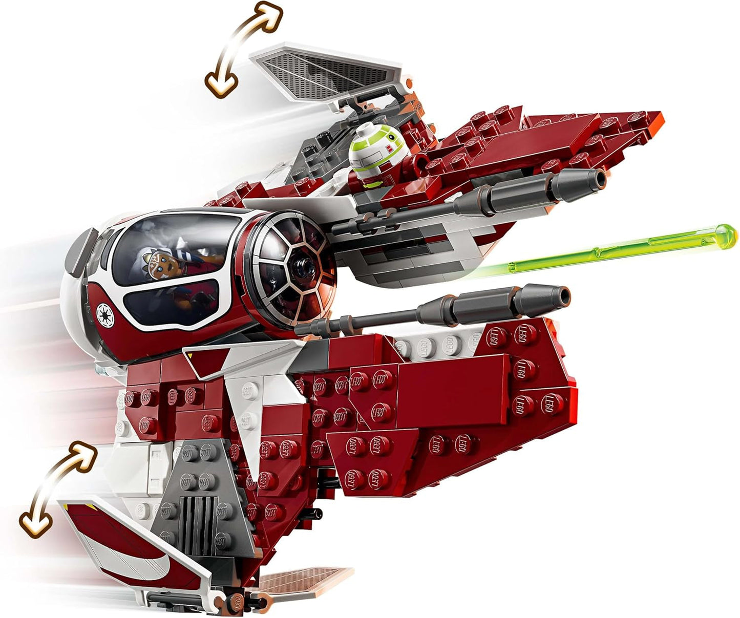 LEGO Star Wars 75401 Ahsoka's Jedi Interceptor, Starfighter voor Clone Wars-fans, Ahsoka Tano & Anakin Skywalker minifiguren met lichtzwaarden en R7-A7, voor jongens en meisjes vanaf 8 jaar Bouwsets Beuche in LEGO-Store