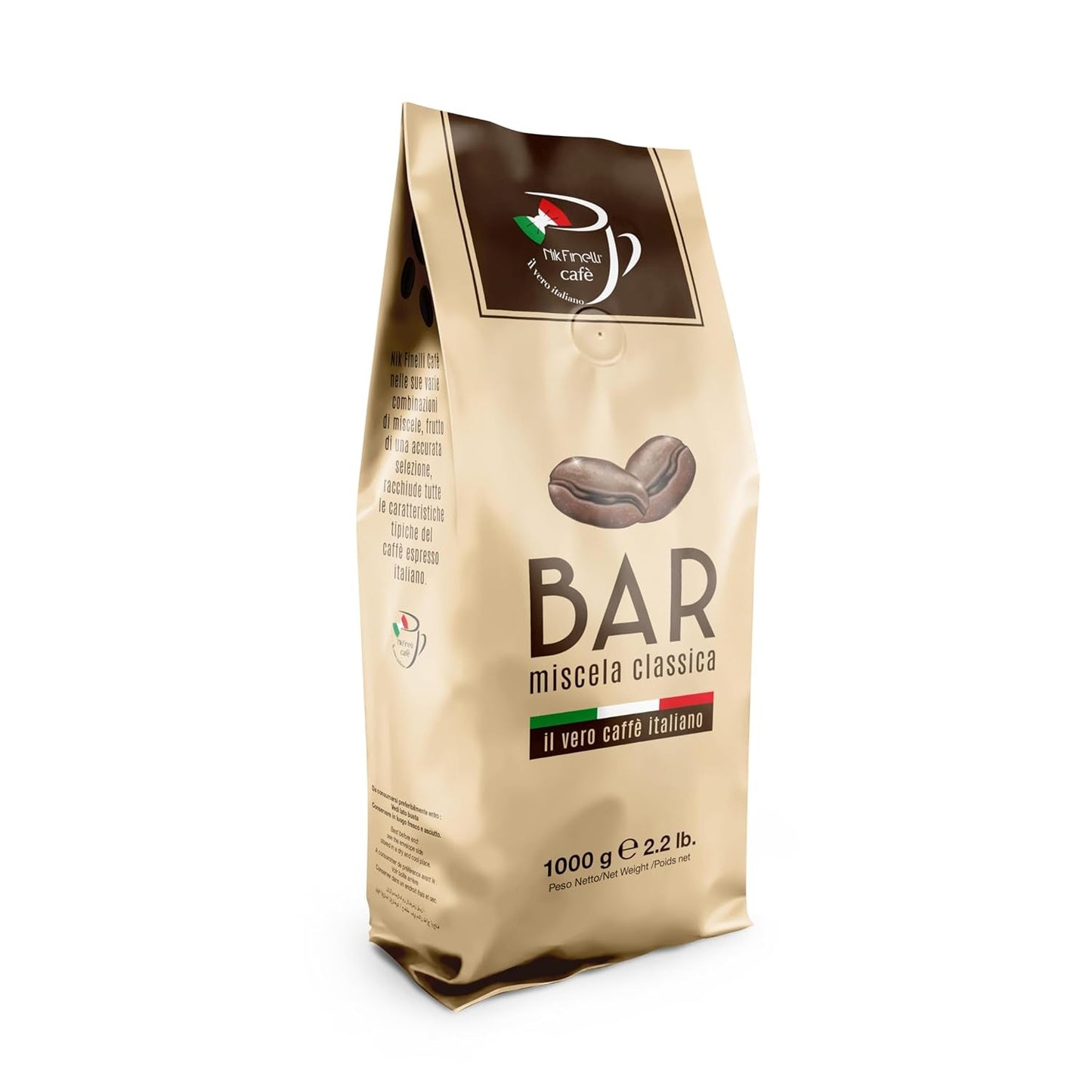 NIK CAFE' – Classico blend – gebrande koffiebonen. Zijne Excellentie, de stoere. 100% robuust