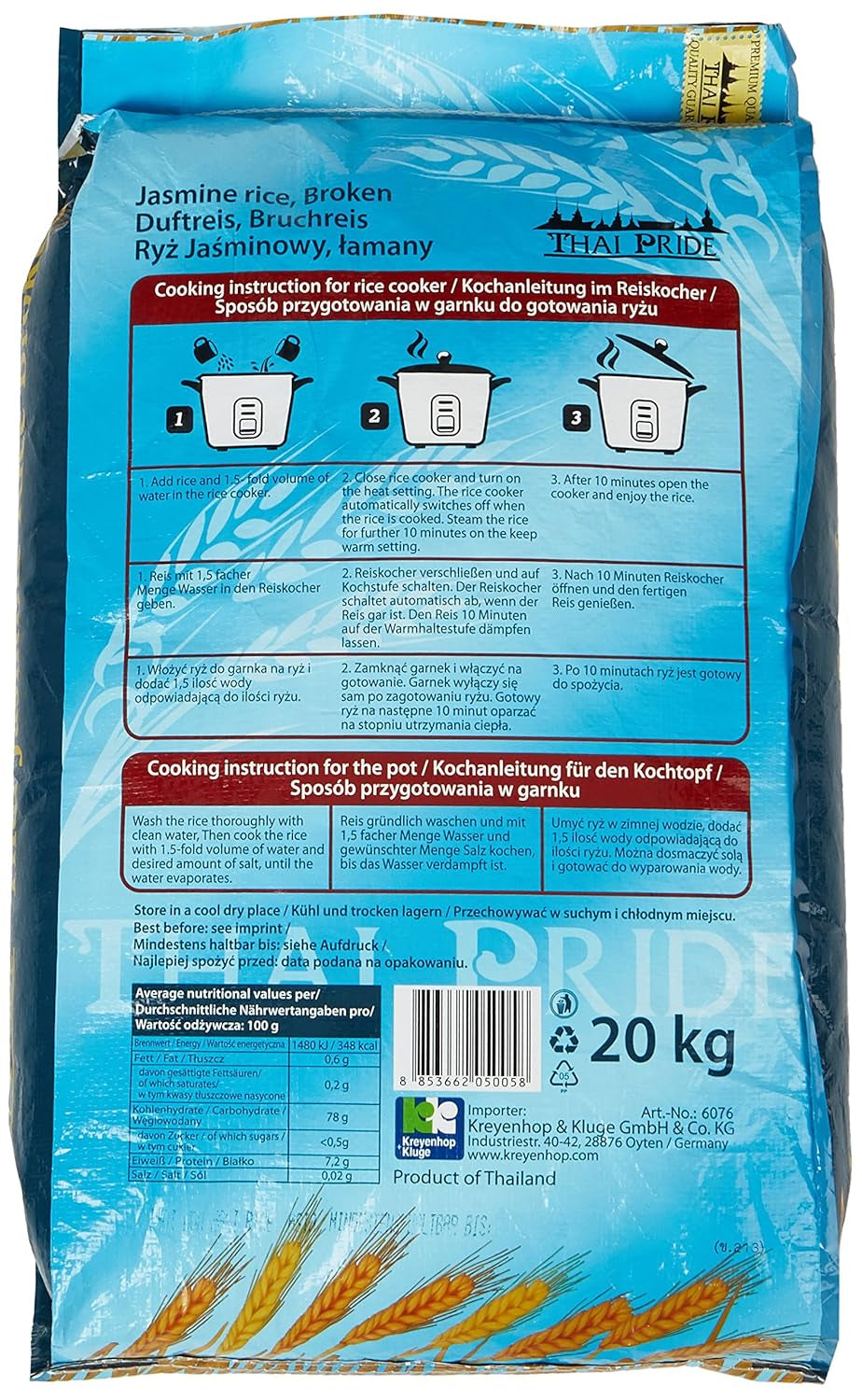 Geurige breukrijst, 1 pakje (1 x 20 kg)