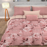 PETTI Artigiani Italiani - Winterquilt, Winterquilt, Eenvoudige quilt, Dubbelzijdig, Monocolor en digitaal printen, 100% hypoallergene microvezel, Made in Italy Quilts en quilts Naty Shop Floral 21 Powder Una Piazza E Mezza