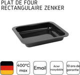 Zenker Ofenbackform (33 X 5 X 25 Cm) SPECIAL COOKING, Rechteckige Auflaufform Mit Enamelle-Versiegelung, Backform Mit Extra Hohem Rand (Farbe: Schwarz), Menge: 1 Stück Vormen en bakplaten Naty Shop