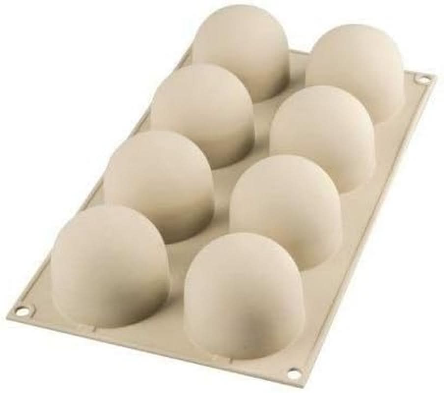 Silikomart, Vorm voor Tartufo-siliconencakes, 8 enkele poorten, Ø 62 H 52 mm Keuken Naty Shop