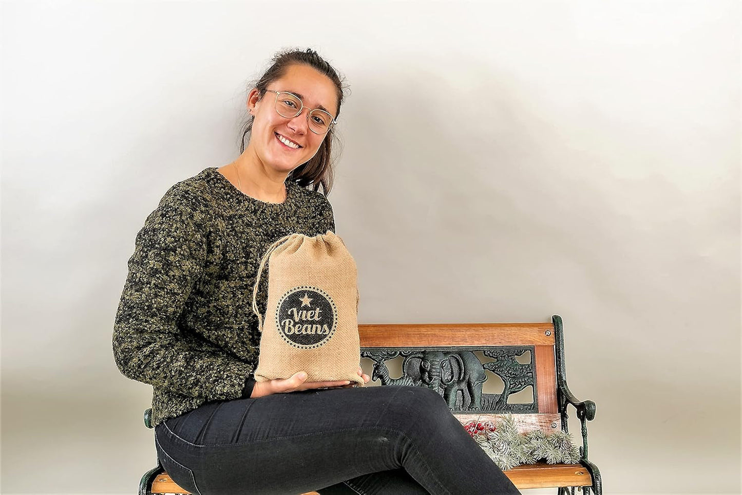 Kaffee Gift für Kaffeeliebhaber - Kaffeesack Jute - Vier Sorten exotischer Kaffee im Jutesack - Weihnachten Geschenkidee - Geschenk voor Kaffeetrinker - Ganze Bohne
