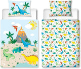 Beddengoed voor kinderen, katoen Beddengoed - kinderen Naty Shop 100 X 135 + 40 X 60 Dino flanel
