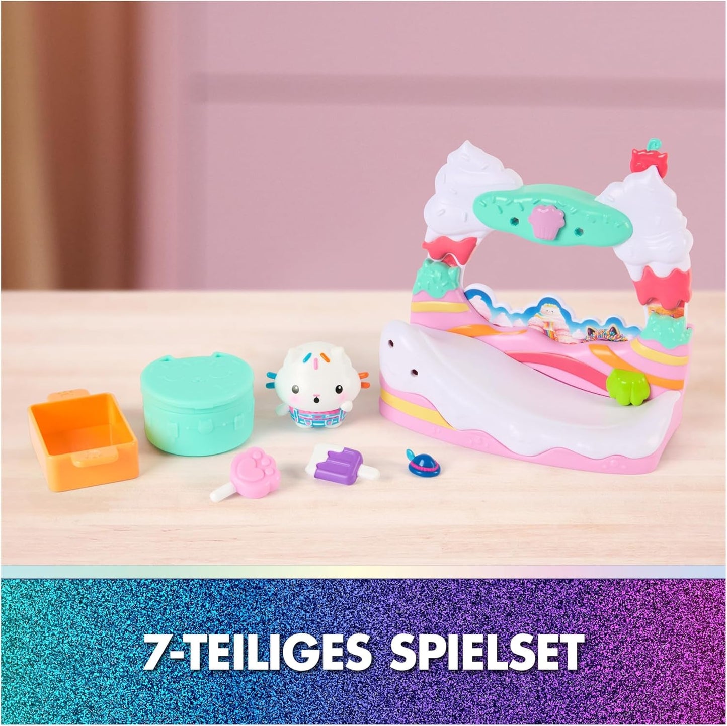 DREAMWORKS GABBY'S POPPENHUIS: DE FILM - Kuchi's lieve balkonspeelset met poppenhuisfiguren en accessoires voor kinderen vanaf 3 jaar