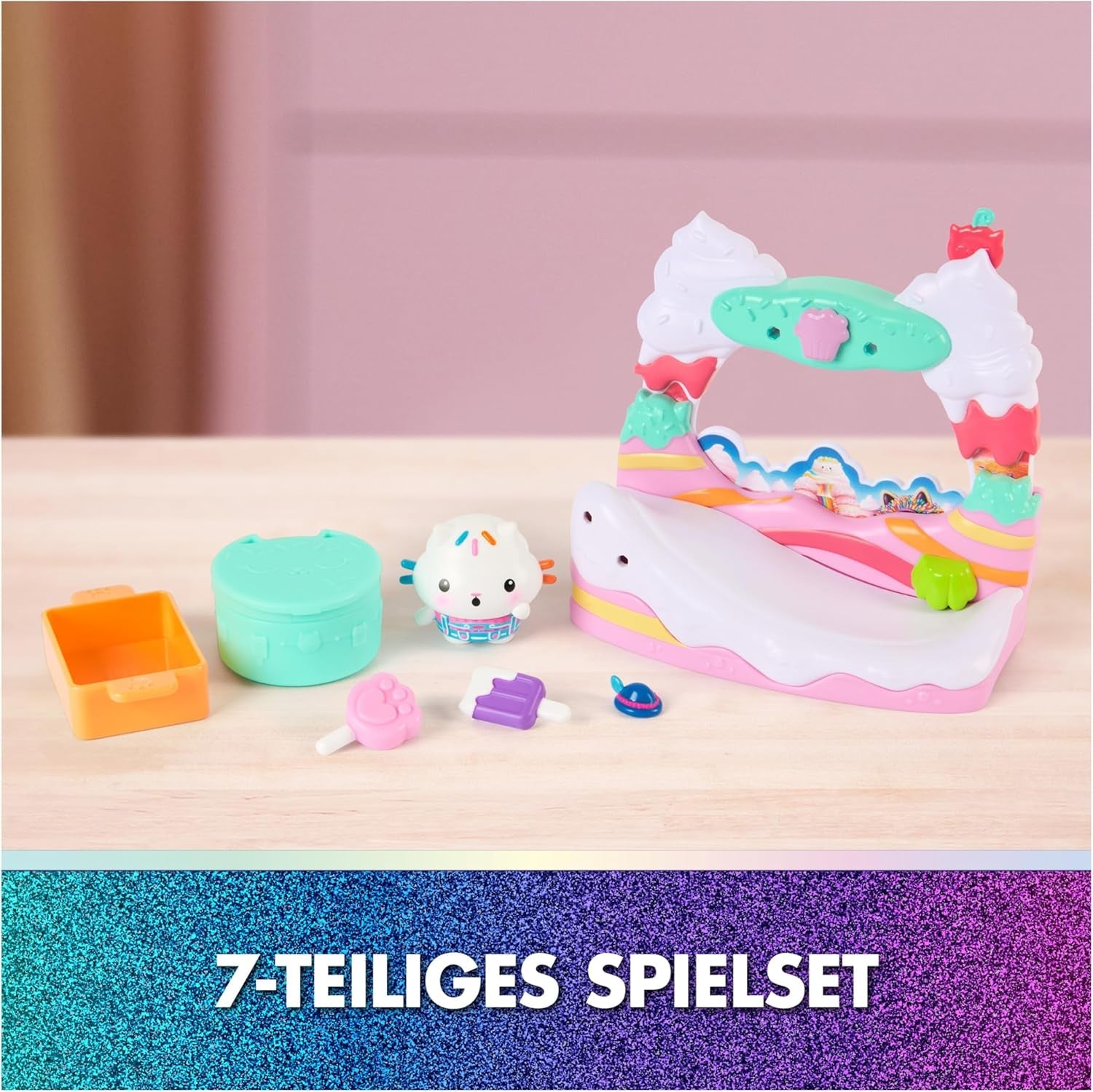DREAMWORKS GABBY'S POPPENHUIS: DE FILM - Kuchi's lieve balkonspeelset met poppenhuisfiguren en accessoires voor kinderen vanaf 3 jaar