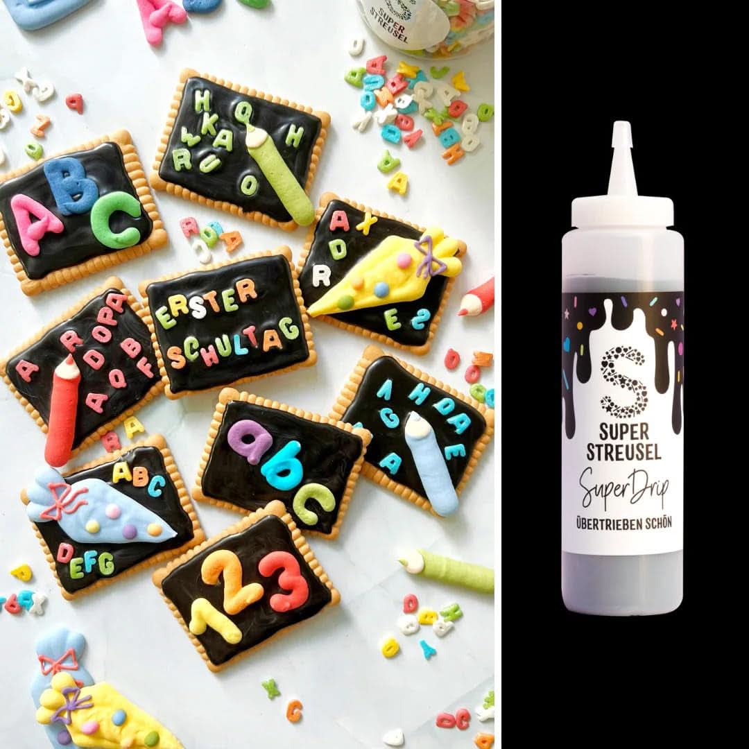 Super Drip Black Cake Glaze Cake Melts Chocolade 300 gram Glazuren en Decor Naty Shop