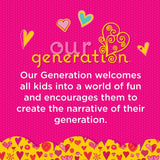 Our Generation - Milo - Jongenspop van 46 cm - Levensechte bruine ogen en krullend bruin haar - Bagage op wielen en reisaccessoires - Fantasiespel - Speelgoed voor kinderen vanaf 3 jaar