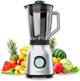 Cecotec Standmixer Power Zwart Titanium 2200MAX Glad, 2200 W Maximale Leistung, 6 Klingen Aus Edelstahl, Ice-Crush-Funktion, Turbo- en Smoothie-Funktion, Autoclean-Funktion Keuken Naty Shop Inox 1800 W | 1,5 L + Automatische reiniging