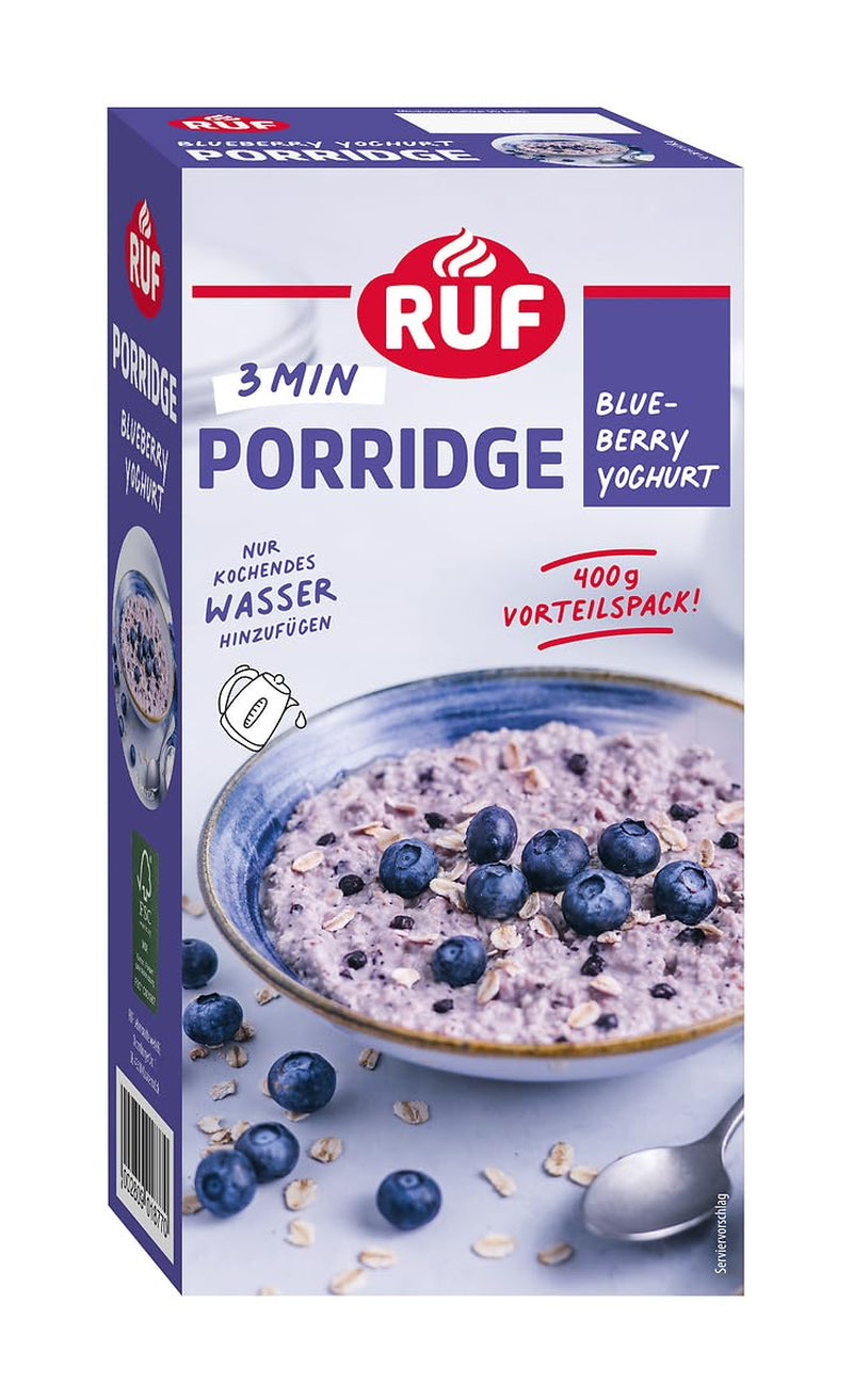 RUF Kaneelappelhavermout met hele havervlokken, delicate kaneelsmaak en gedroogde appelstukjes, snacks, bulkverpakking, 1 x 400 g