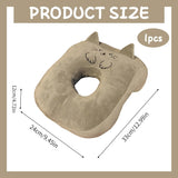 Kantoorslaapkussen Geheugenkatoen Schattig oorgatkussen Zacht slaapkussen Zijslaper Oorkussen voor dames Meisjes Kinderen (Kitten grijs) Cervicale orthopedische kussens Naty Shop