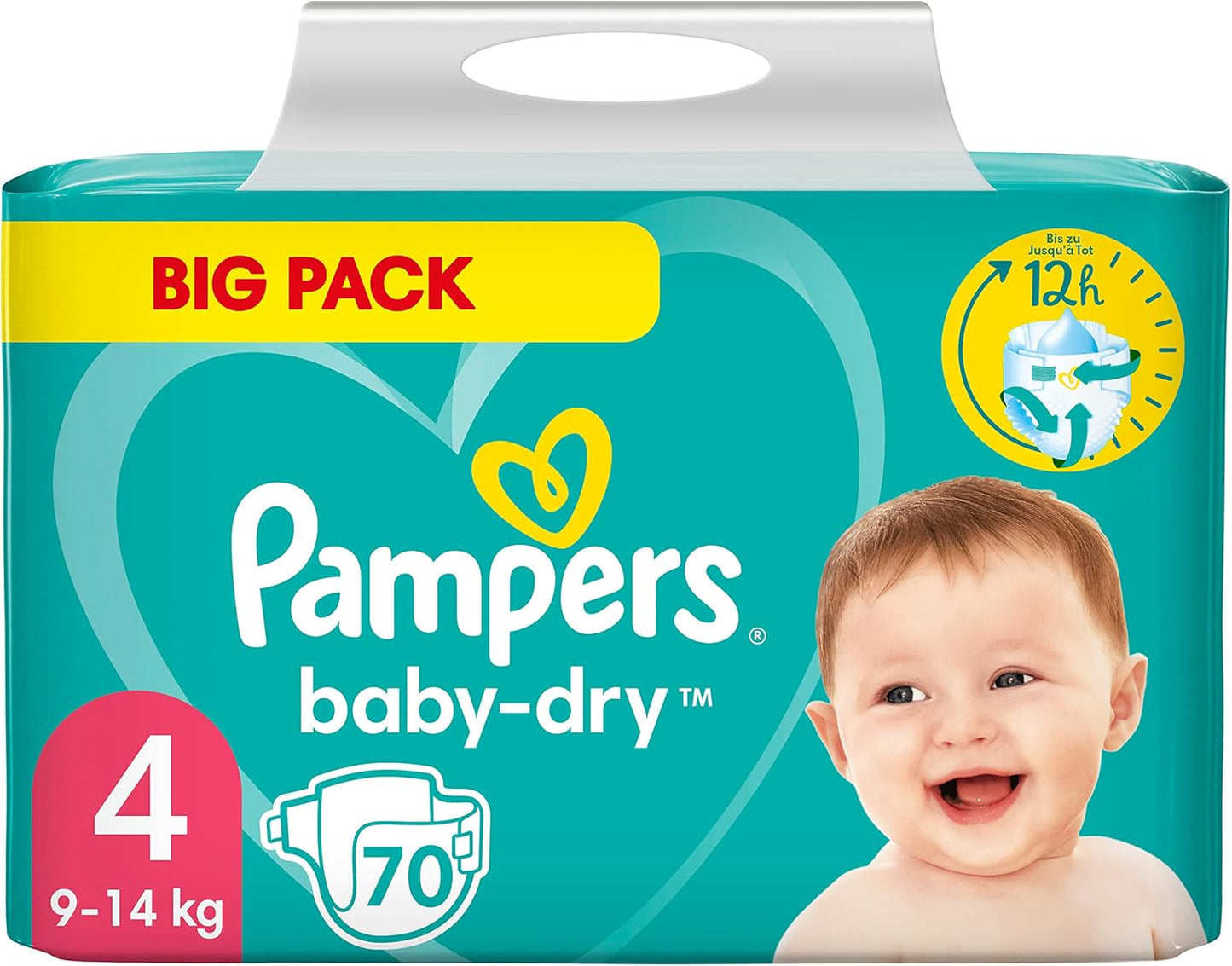 Pampers (oude versie), slipje, maat 4, 9 kg-15 kg, pakket van drie (1 x 88 luiers)