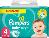 Pampers (oude versie), slipje, maat 4, 9 kg-15 kg, pakket van drie (1 x 88 luiers)