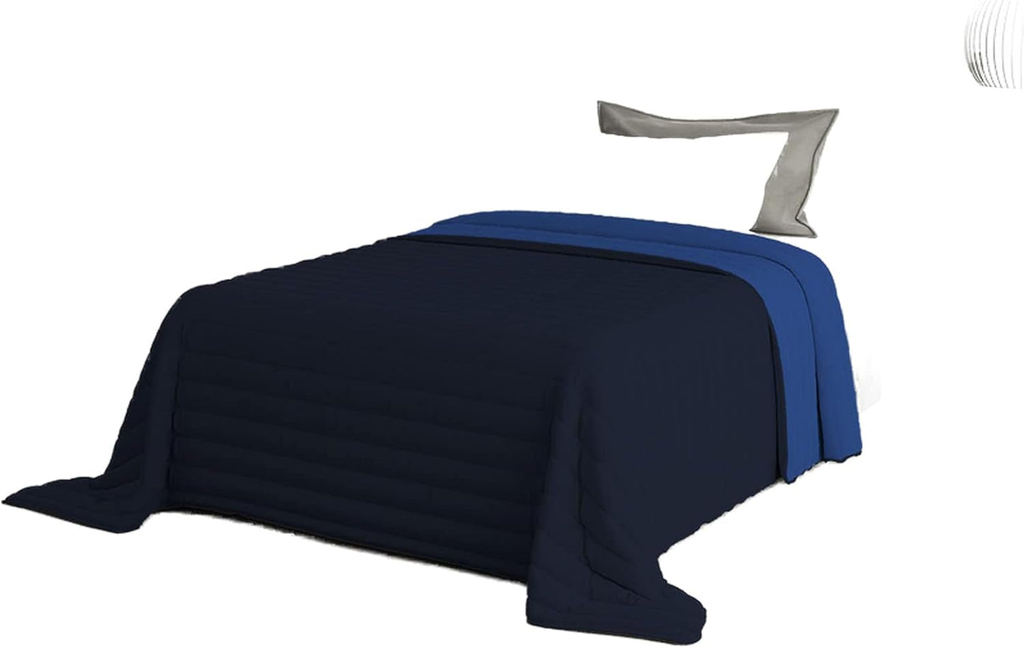 Italiaans beddengoed Estivo eenpersoonsbed, linnen, Aqua, 170 X 270 Cm Dekbedden en dekbedden Naty Shop Blauw 170 X 270 Cm