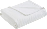 Madison Park Luxe vloeibaar katoen Hoge kwaliteit Zacht Comfortabel 100% ringgesponnen katoenen deken voor bed Slaapbank Blush Full/Queen Naty Shop Quilts & Quilts Wit Kingsize