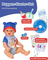 BABY Born Jonas - babypop 43 cm - 10 functies inclusief accessoires en matras - Werkt volledig zonder batterijen - Geschikt voor kinderen vanaf 3 jaar
