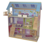 Roba Poppenhuis Poppenhuis met meubels en poppen Meisjesspeelgoed Poppenhuizen van natuurlijk hout Naty Shop Pastel