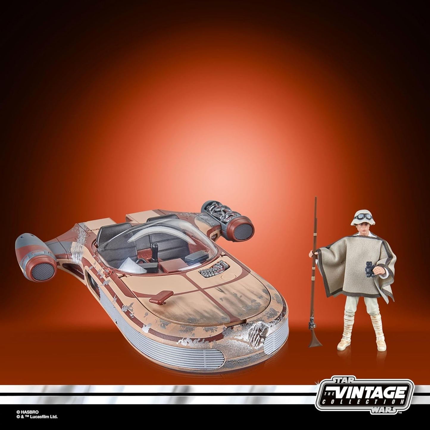 Star Wars Vintage Collection Landspeeder & Luke Skywalker, Star Wars: A New Hope Actiefiguur en voertuig, 9,5 cm Actiefiguren Naty Shop