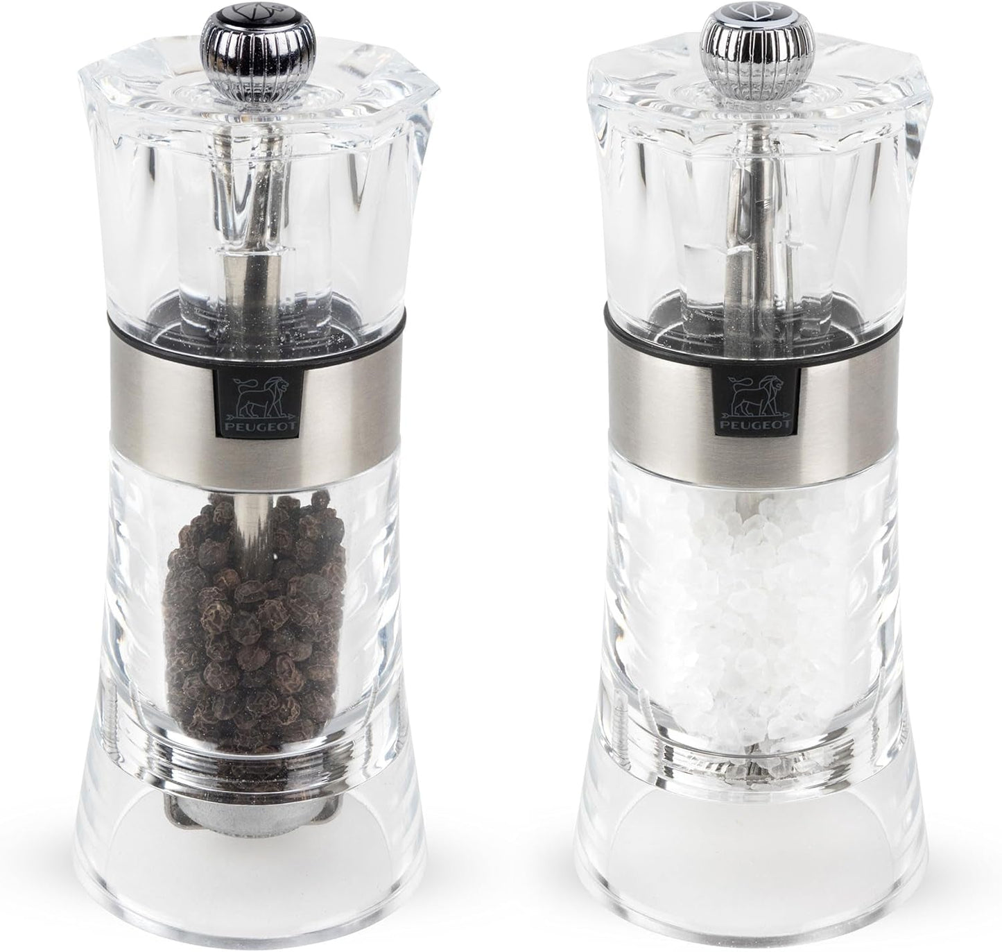 OSLO Duo acryl/roestvrij staal 14 cm Grinders en Grinders Naty Shop Peper- en zoutmolenset