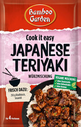 Bamboo Garden - Teriyaki Kruidenmix, Gewürzmischung für Teriyaki, Für 4 Portionen, Ohne Geschmackverstärker en Konservierungsstoffe, 1 x 25 g (Verpackungsdesign kann abweichen)