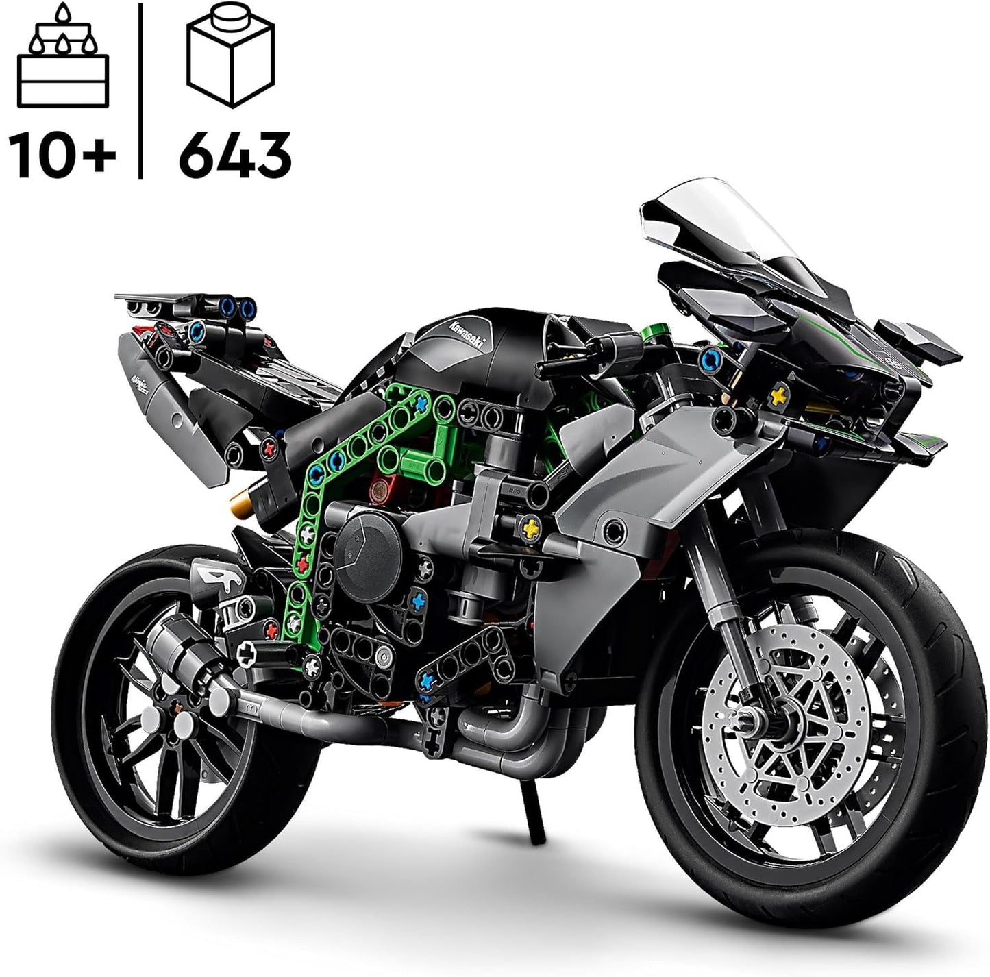 LEGO Technic Kawasaki Ninja H2R Motor, verjaardagscadeau voor kinderen en volwassenen, decoratie, speelgoed, model voor jongens en meisjes vanaf 10 jaar 42170 Bouwsets Bekijk de LEGO-Store