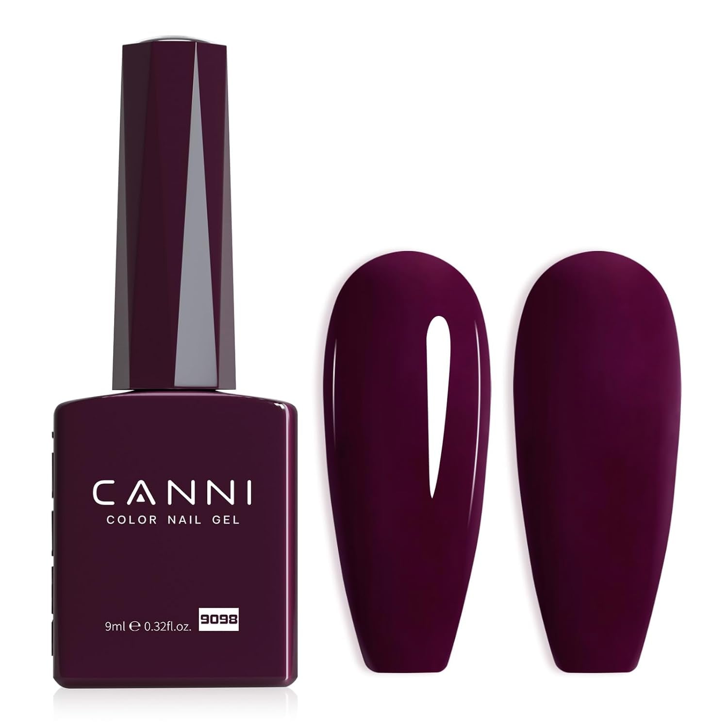 CANNI gel nagellak, semi-permanent, donkerpaars, nagellak, UV-gel, losweken, manicure