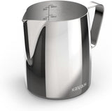 Barista melkmok met latte art pen, roestvrij staal, 600 ml, zilver