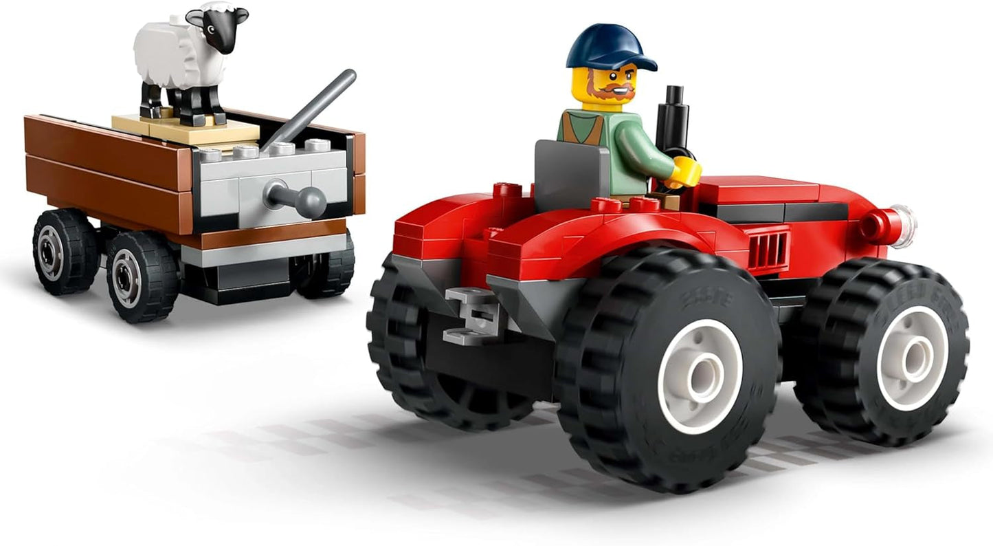 LEGO City tractor met aanhanger - Boerderijspeelgoed met tractor en dierfiguren - Montessori speelsets voor jongens en meisjes vanaf 4 jaar - cadeau met 2 minifiguren 60461 Bouwsets Besuche den LEGO-Store