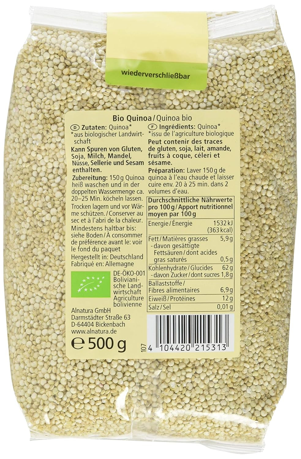 Biologische quinoa, 500g