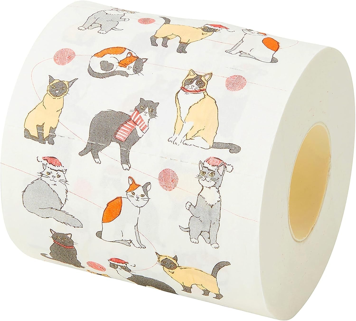 Pratende tafels kattentoiletpapier, grappig badkameraccessoire, kerstcadeaus, BC-PET-T-ROLL-CAT, rood, één maat
