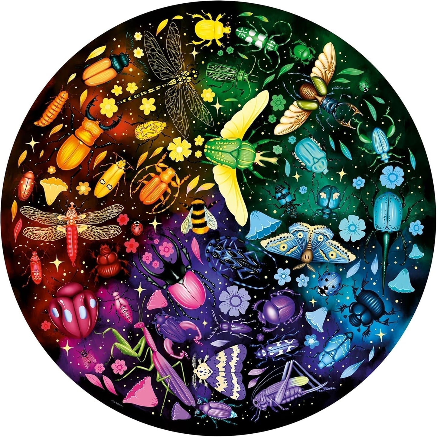 Ravensburger - Puzzel voor volwassenen - Ronde puzzel van 500 stukjes - Geschikt vanaf 12 jaar - Insecten (kleurenwiel) - Puzzel gemaakt in Europa - 12000820 Puzzel Naty Shop Standaard titel