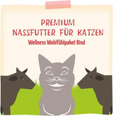 MjAMjAM - Premium natvoer voor katten - Wellness Pack Rundvlees, 12 stuks (12 x 125 g), graanvrij met extra vlees
