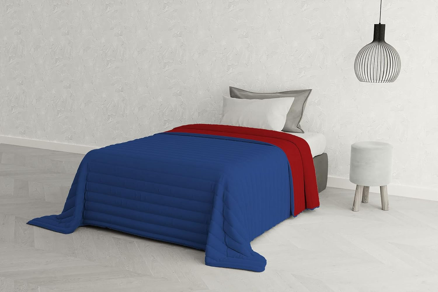 Italiaans beddengoed Estivo eenpersoonsbed, linnen, Aqua, 170 X 270 Cm Dekbedden en dekbedden Naty Shop Rood/Blauw 170 X 270 Cm