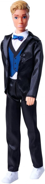Simba 105733629 - Steffi Love Kevin Charmante speelpop draagt een stijlvol pak met vlinderdas en vest, 30 cm, 3 jaar en ouder, Blue Naty Shop Dolls Standaardtitel