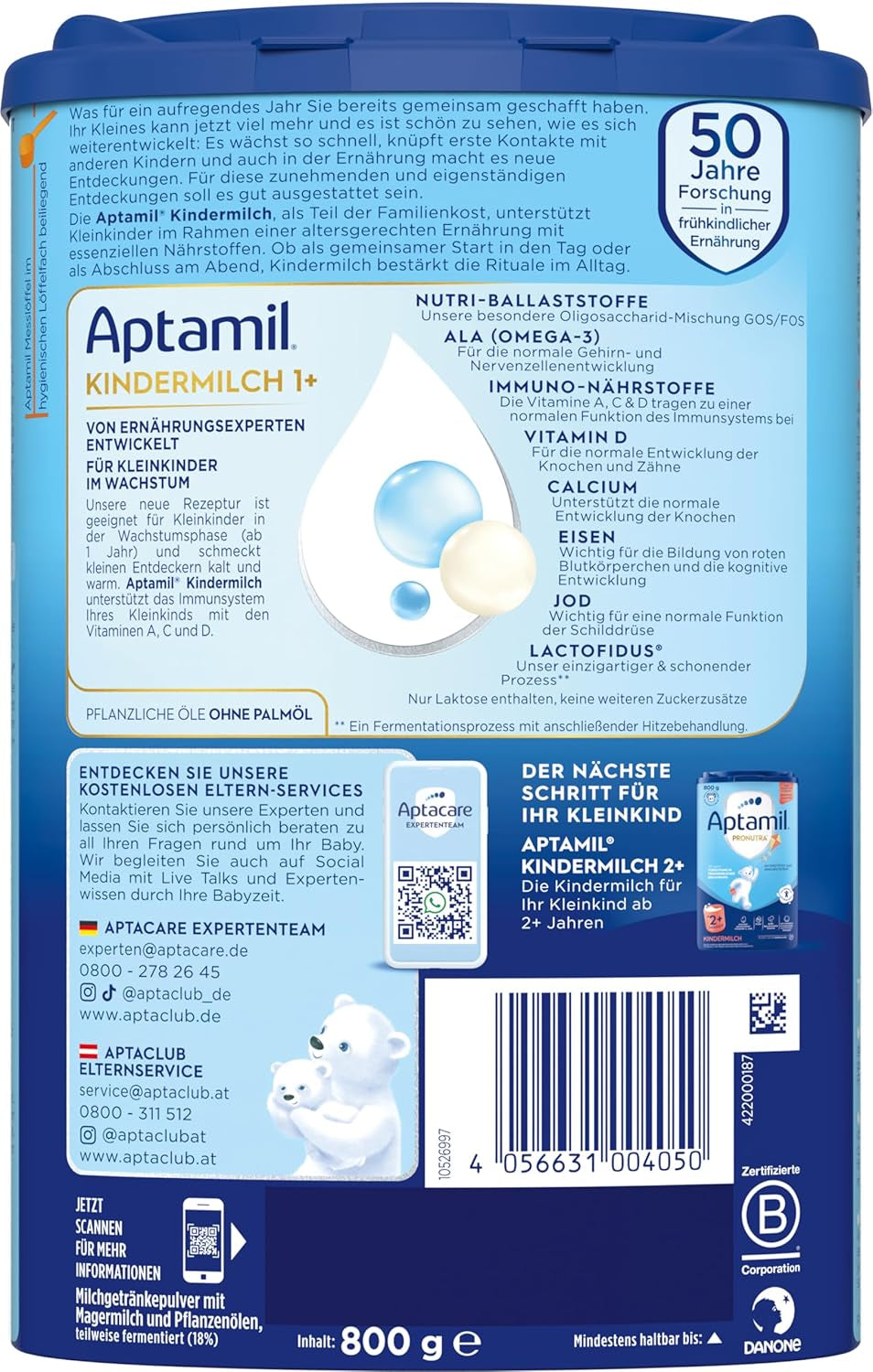 Aptamil Groeimelk 1 Plus - Groeimelk vanaf 1 jaar - 800g