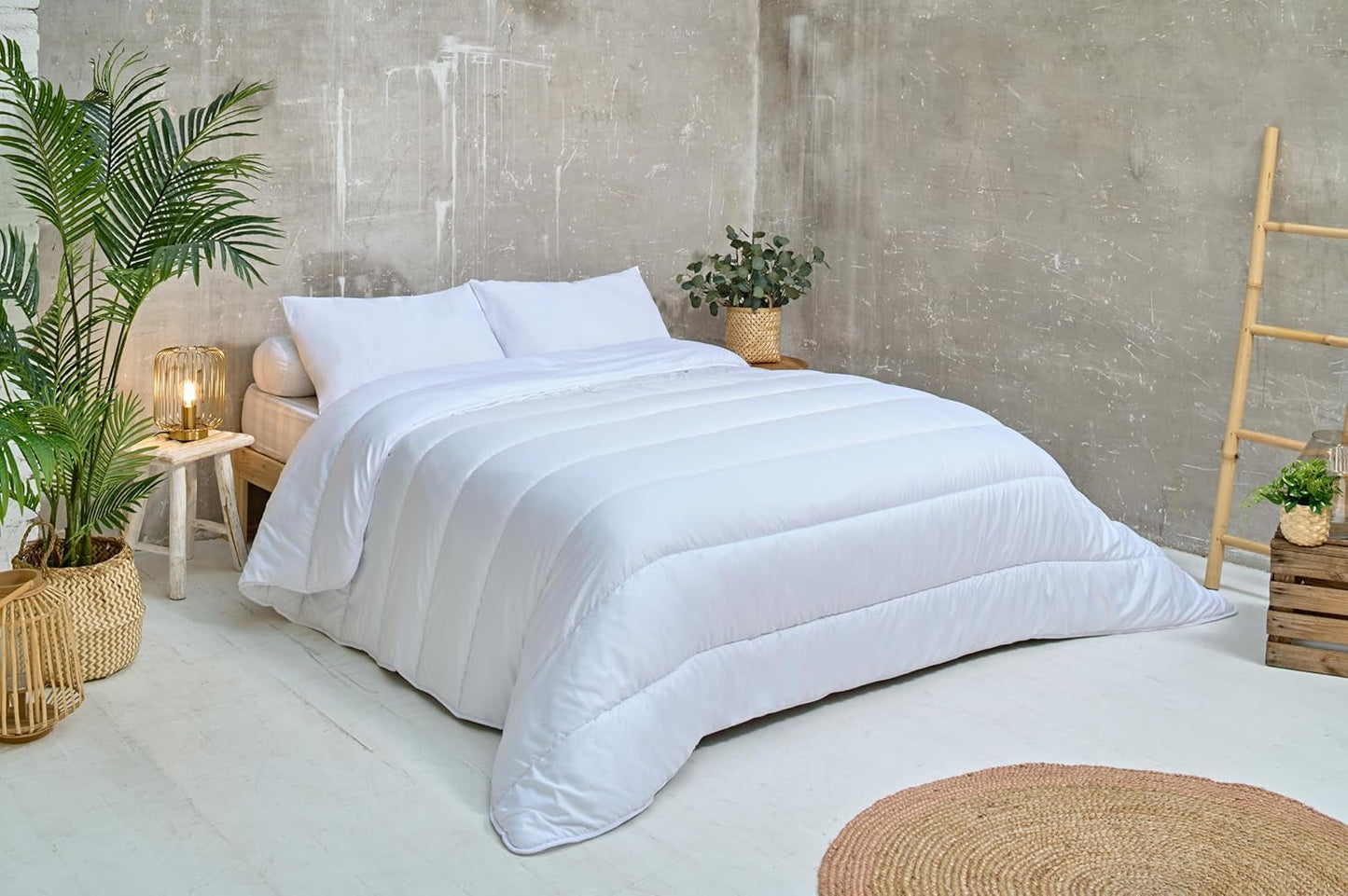 Bleu Câlin COUETTE MICROVEZEL KMF 45S, 240X260Cm, Polyester, Quilt, Deken, Wit, Winterdekbedden en dekbedden Naty Shop 200 X 200 Cm