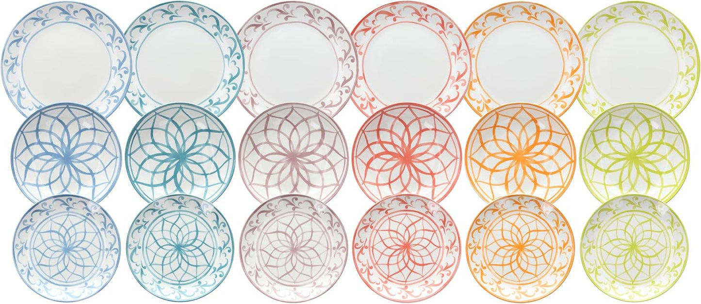 Lisboa servies, 18-delig, porselein, veelkleurig