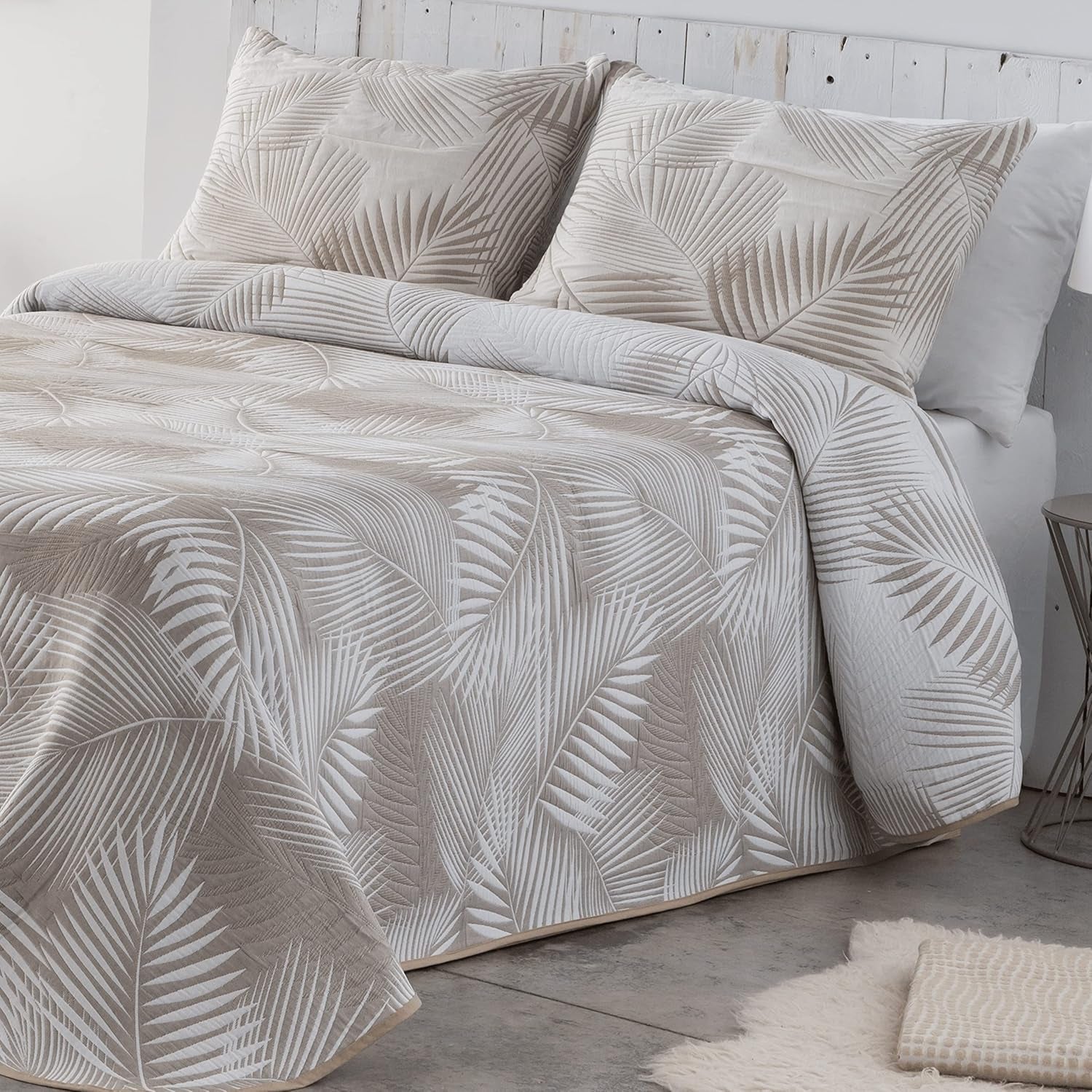 VIALMAN Sofia 30 Bouti Licht dekbed voor tweepersoonsbed | dekbedmaat 250 X 270 cm, grijs Quilts en quilts Naty Shop